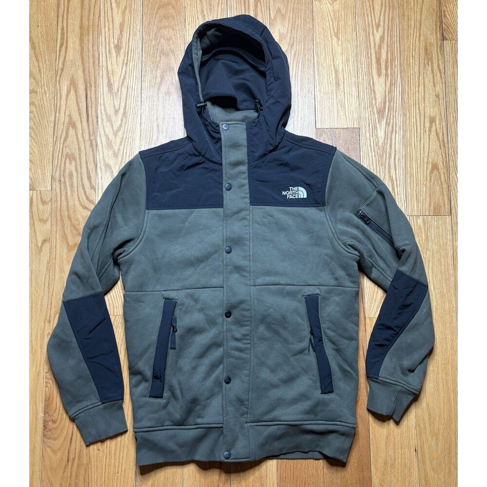 The North Face M Medium Rivington Jacket Hooded Mens Fleece Lined Zipper & Snaps